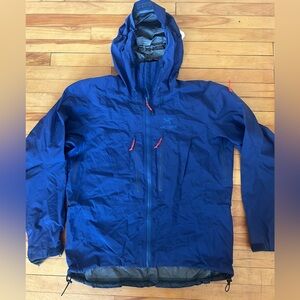 Arcteryx shell coat XL blue